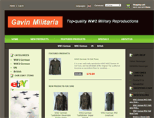 Tablet Screenshot of gavinmilitaria.com